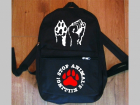 Stop animal Killing jednoduchý ľahký ruksak, rozmery pri plnom obsahu cca: 40x27x10cm materiál 100%polyester